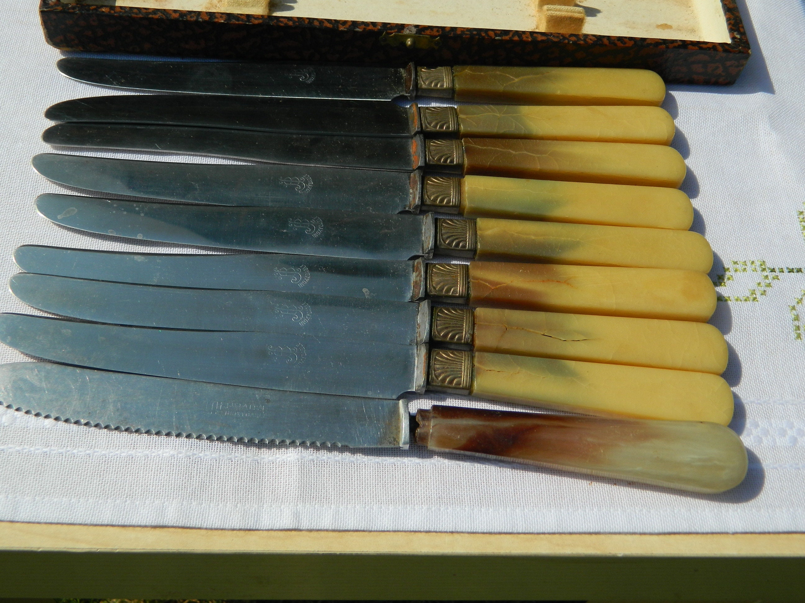 Set van messen, tafelmessen, Franse messen en bestek messen, bestek