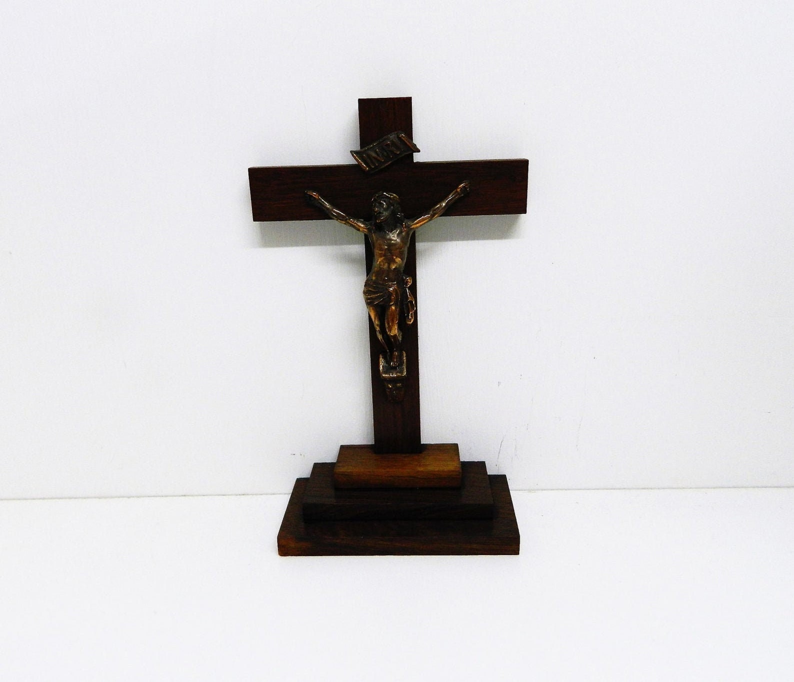 Crucifix en Bois, Crucifix de Mur, Antique, Croix Religieux Religieuse, Église Catholique, Art Jésus