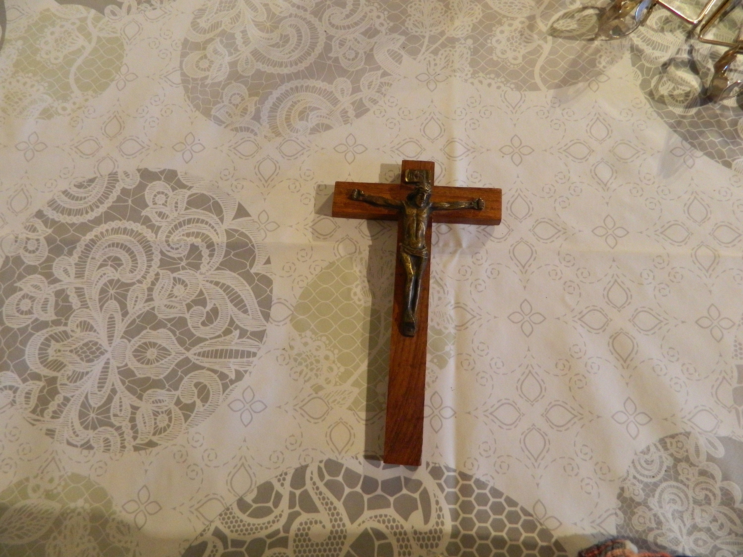 Crucifix en Bois, Crucifix de Mur, Antique, Croix Religieux Religieuse, Église Catholique, Art Jésus