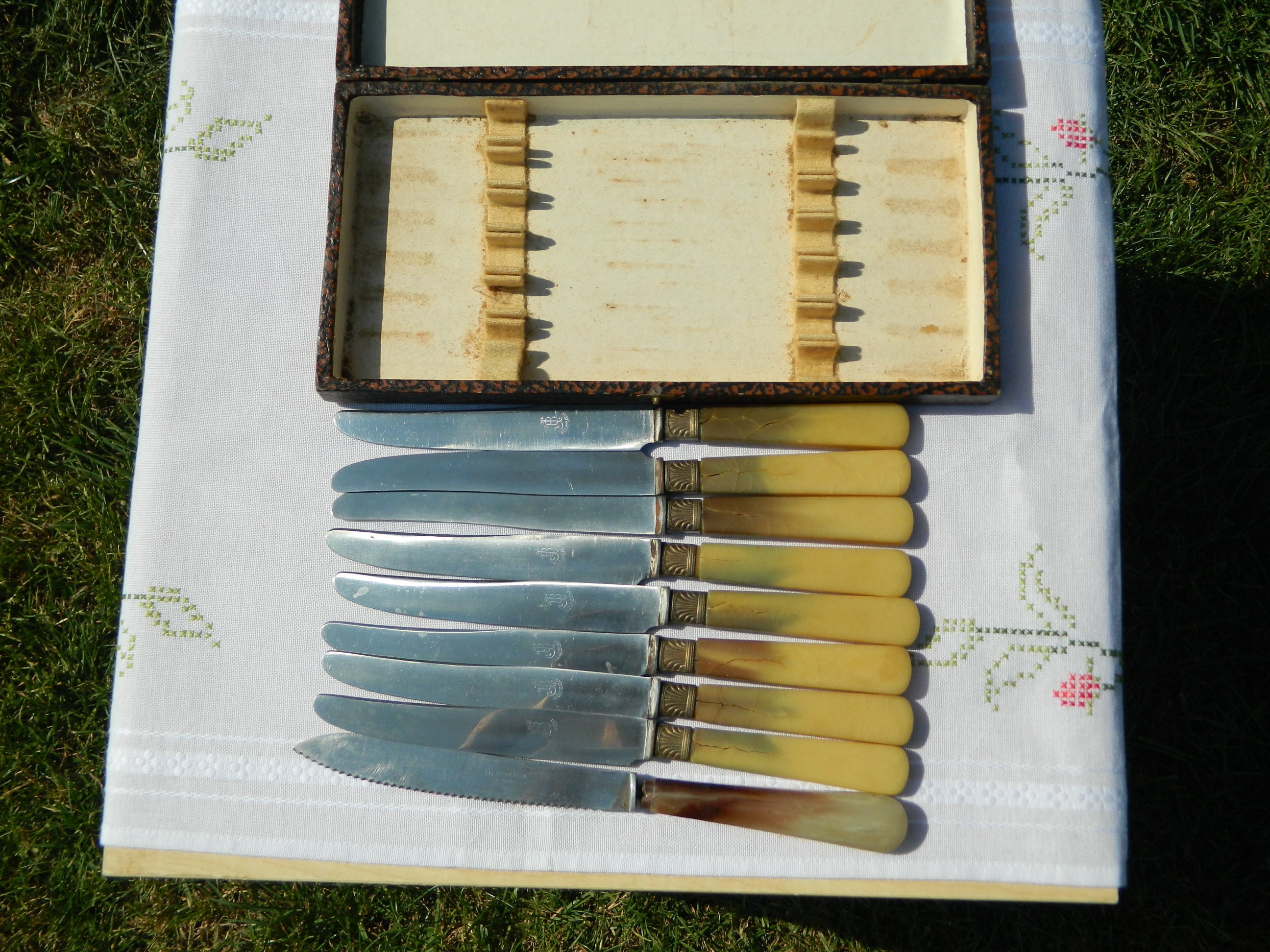 Set van messen, tafelmessen, Franse messen en bestek messen, bestek