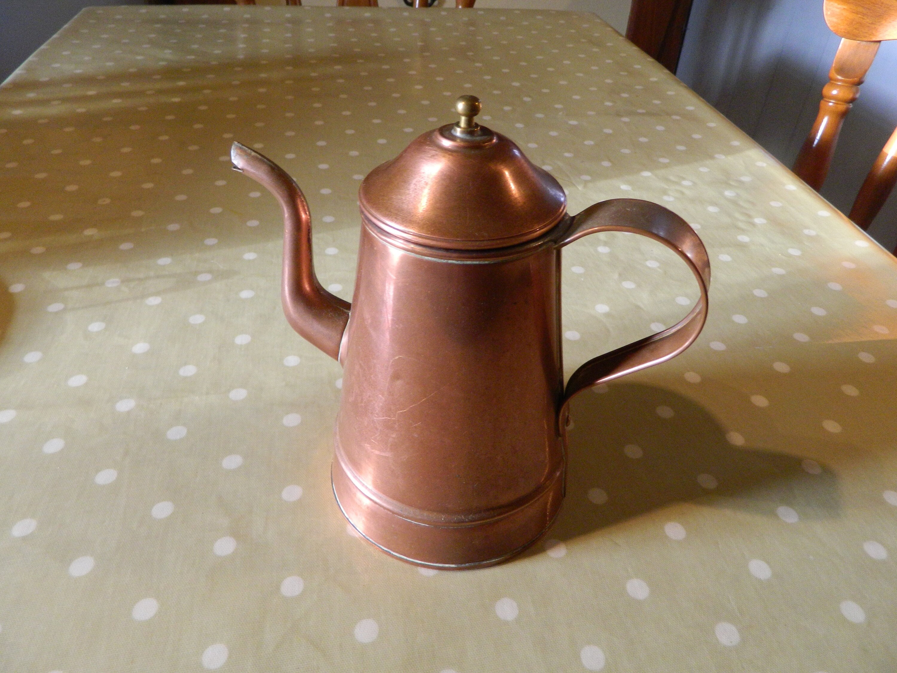 Cafetière en Cuivre, Décor de Cuisine Pichet Français, Cheminée, Vintage, Cottagecore, Cruches Cuivr