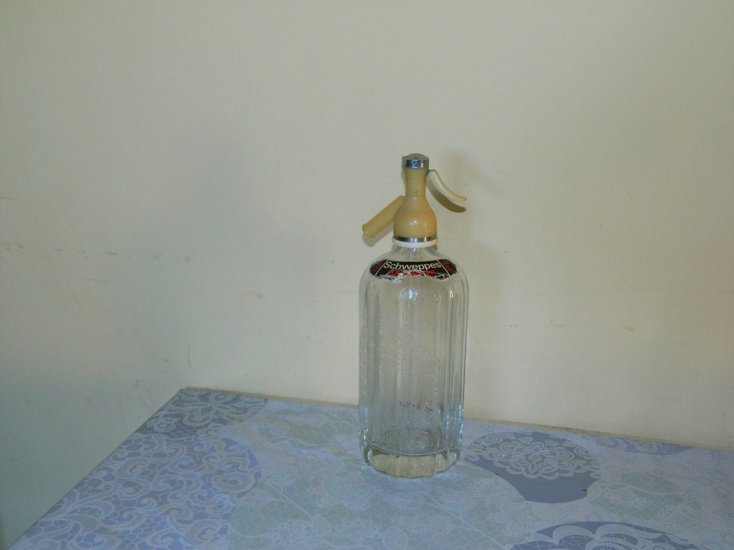 Siphon de Soude, Siphon Bouteille Soude en Verre, Vintage, Schweppes, Brocante, Marchands Vin, Sipho