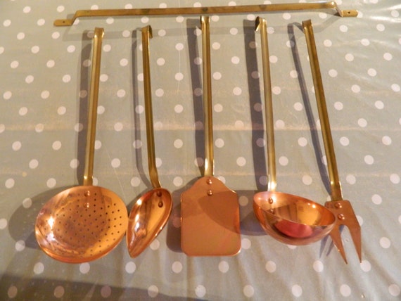 Brass Utensils Utensil Holder Copper Kitchen Items Copper Etsy