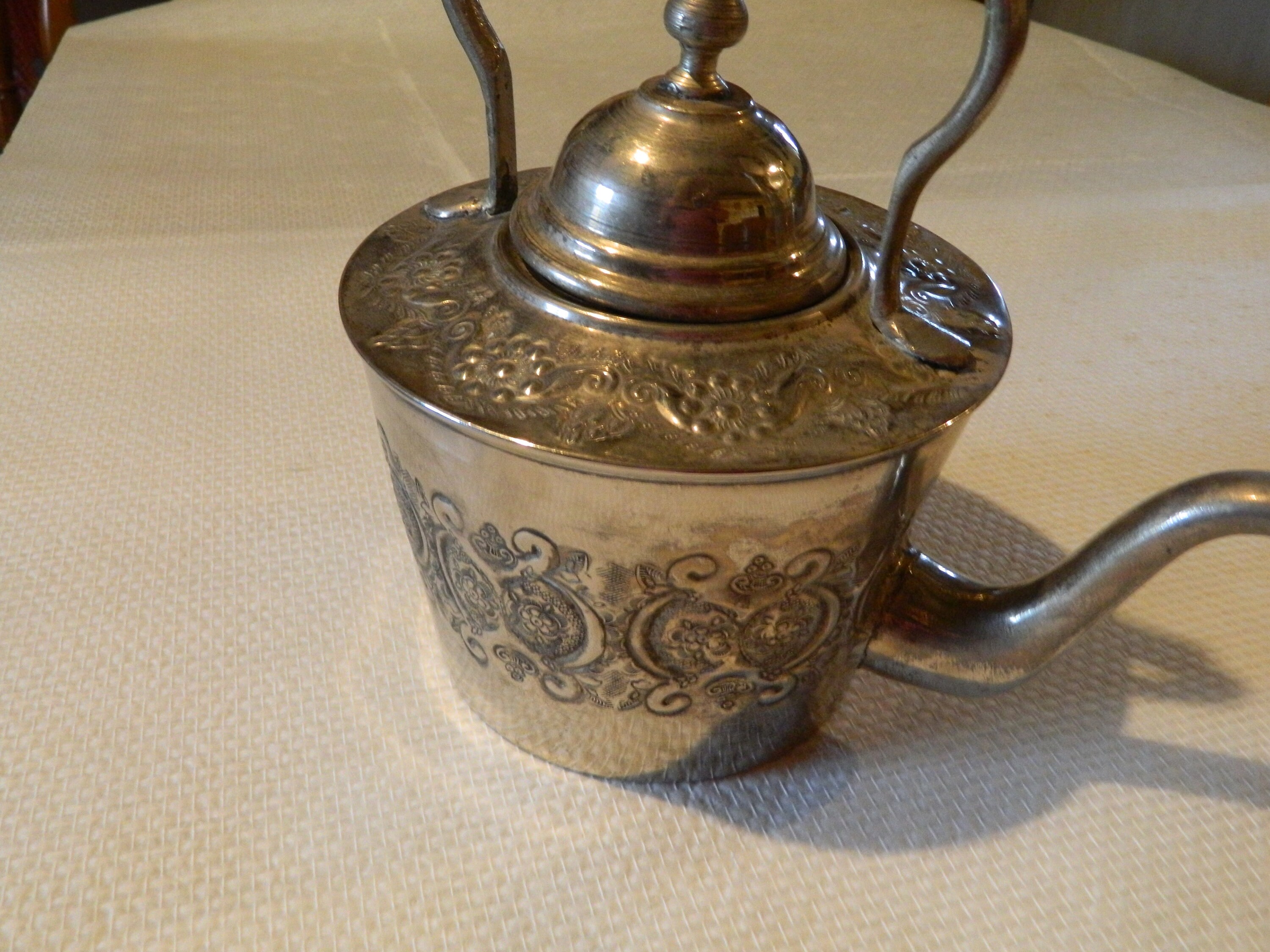 Plated kettle, plated kettles, French vintage, French kettle, vintage