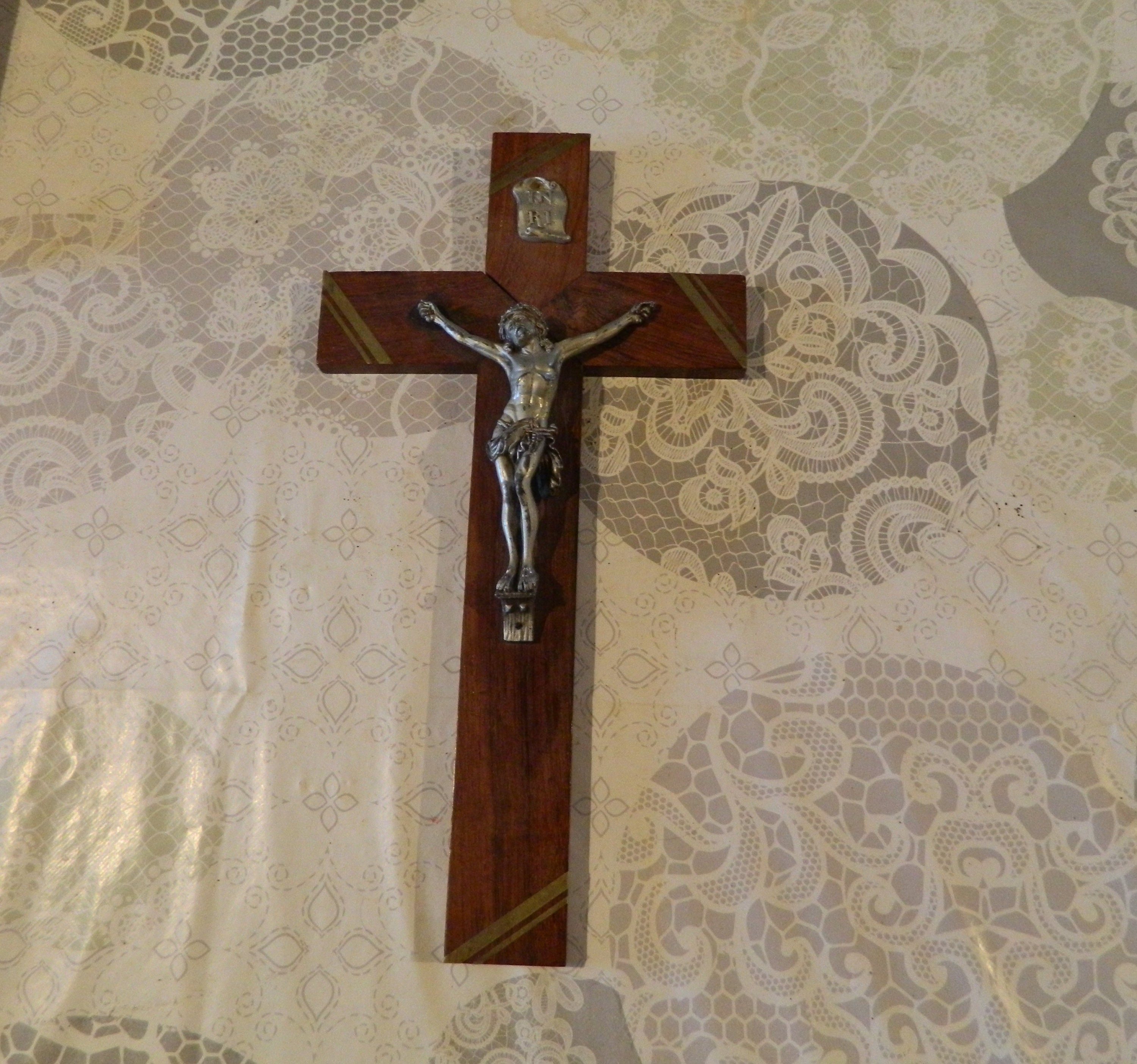 Crucifix de Croix, Croix Sainte, Bois, Crucifix Religieux, Spiritualité et Religion, Français Vintag