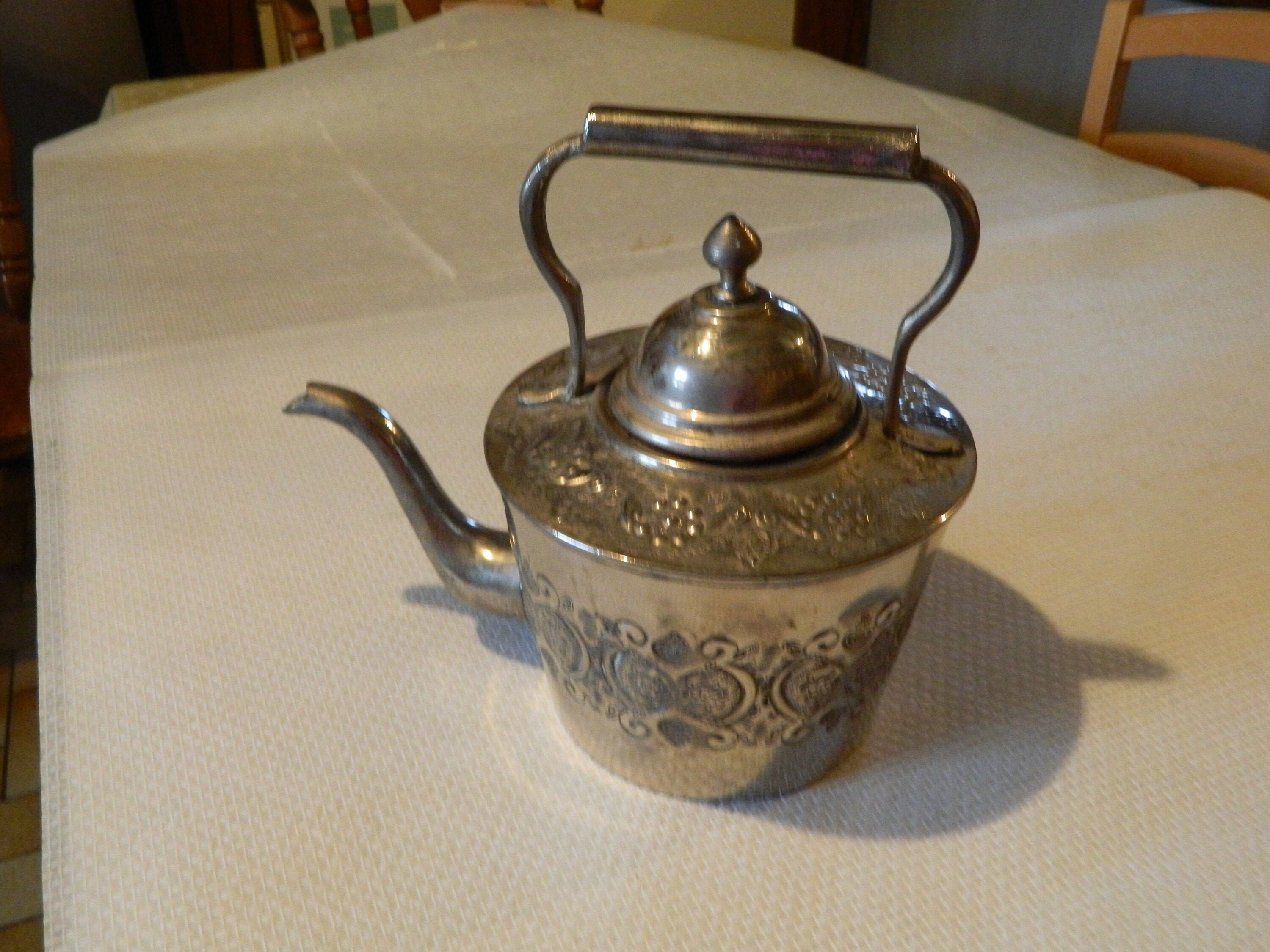 Plated kettle, plated kettles, French vintage, French kettle, vintage