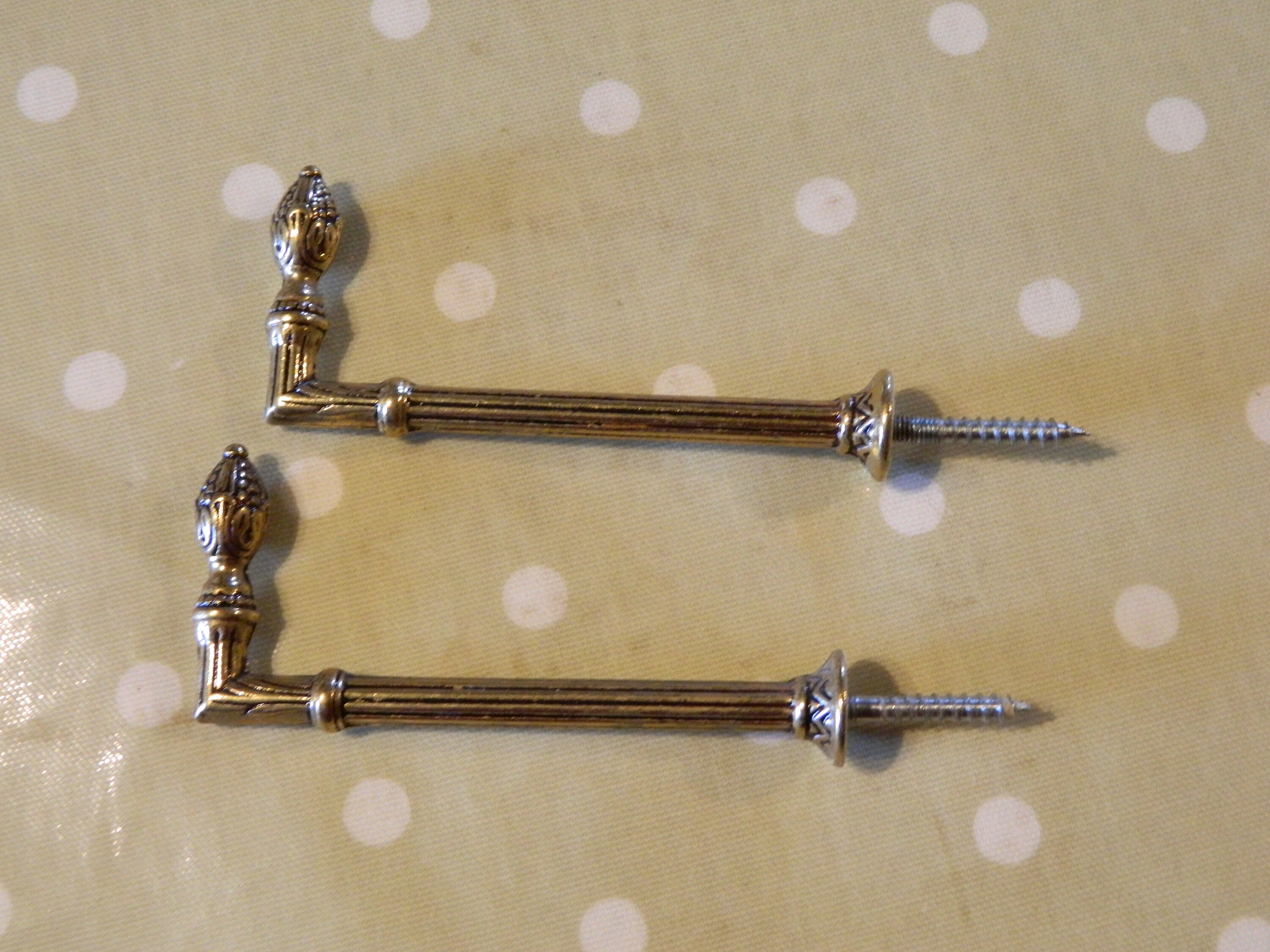 Dos de Cravate en Laiton, Tiges Draperie Laiton Vintage, Dos Cravate, Français, Draperie, Français A