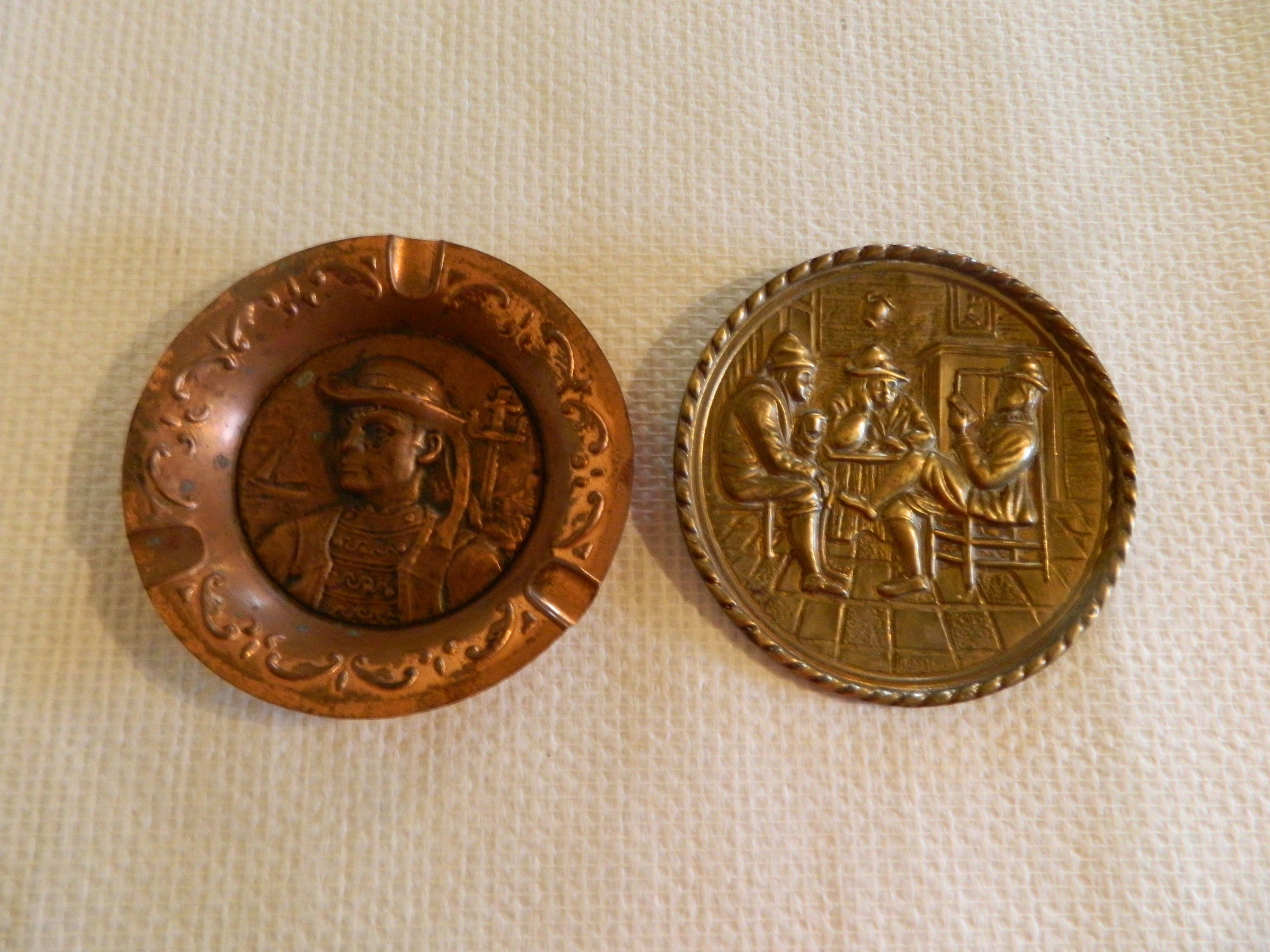 Français Cuivre, Cendrier de Décor Mural en Laiton, Cendriers Plaque Made in France, Français, Décor