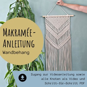Macrame instructions wall hanging video tutorial |Make your own macrame DIY decoration |Learn macrame wall decoration boho style |Macrame beginners download