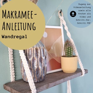 Istruzioni per la mensola in macramè | Istruzioni per la mensola da parete in macramè | Scaffale macramè fai da te | Mensola da parete Boho | Istruzioni video per il download dei principianti di macramè