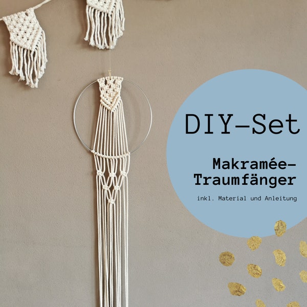 DIY-Set Makramée Traumfänger | Makramée-Traumfänger zum selber knüpfen inkl. Anleitungen und allem Zubehör