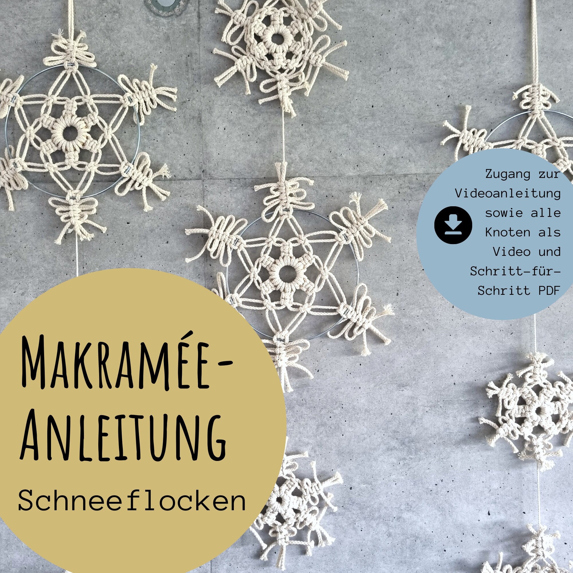 INFUNLY DIY Makramee Weihnachtsbaum Set - Wandbehang Bastelset Für Anfänger