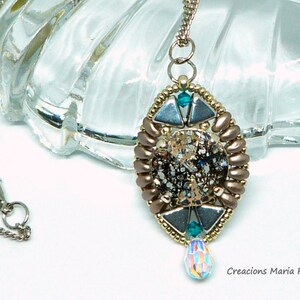 Crystal Pendant Swarovski Crystal Gold Patin image 1