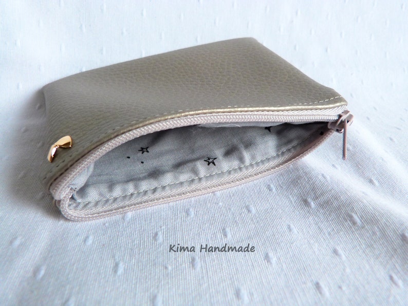 vegan leather purse, leatherette wallet, unisex women's men's purse, small purse, zipper purse, small wallet, colorful wallet image 8