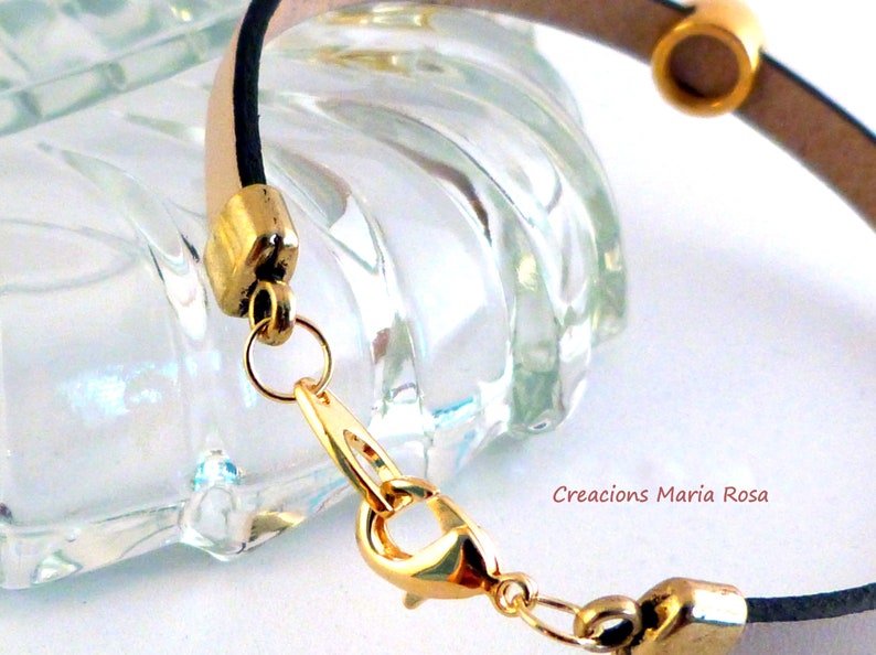 Swarovski leather and crystal bracelet image 3