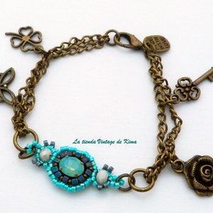 Swarovski crystal bracelet with charms image 1