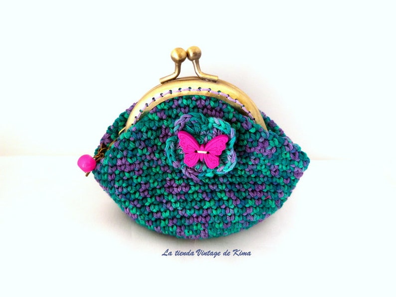 Crochet Purse Spring Butterfly image 2