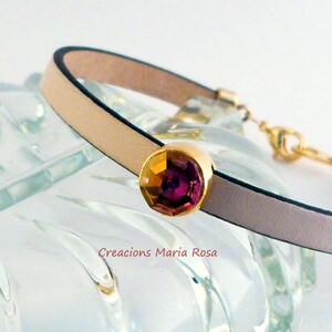 Swarovski leather and crystal bracelet image 4