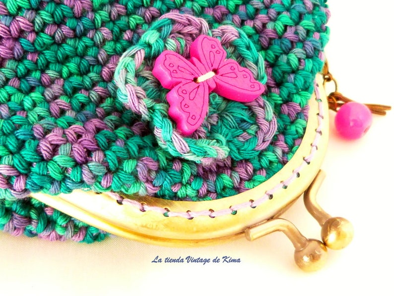 Crochet Purse Spring Butterfly image 3