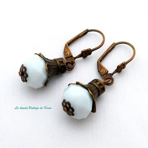 Vintage style crystal earrings afbeelding 4