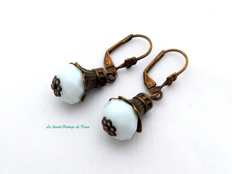 Vintage style crystal earrings afbeelding 4