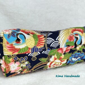 Japanese style printed purse, purses with mouthpiece, handmade wallets, mother's day gift, gift for women, coin holder image 6