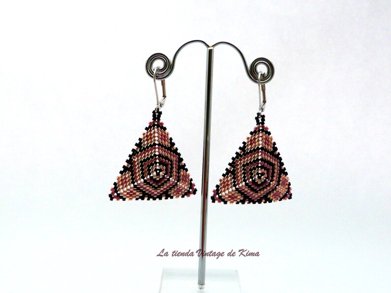 Boho earrings triangles image 4