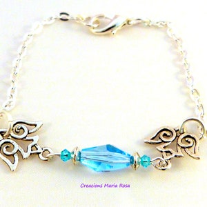 Bracelet with C.Swarovski aquamarine image 1