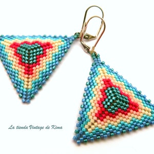 Boho earrings triangles image 1