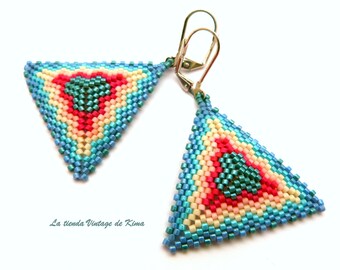 Boho boucles d'oreilles triangles