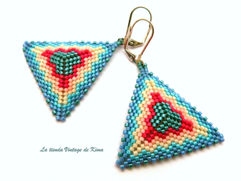 Boho earrings triangles image 1