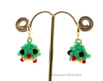 Pendientes pinguinos,aretes de cristal pinguinos,aretes hechos a mano,aretes que cuelgan,aretes antialérgicos,aretes regalo niña chica mujer