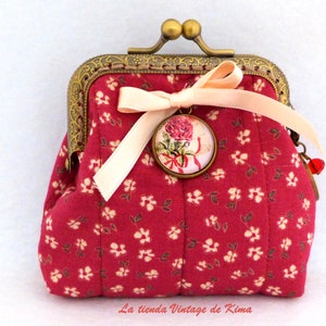 Fabric purse with nozzle cameo gardenia image 1