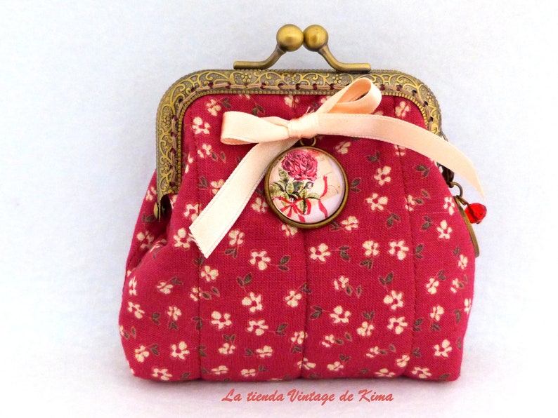 Fabric purse with nozzle cameo gardenia image 1