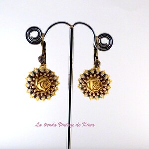 Dangly earrings rose sun afbeelding 4