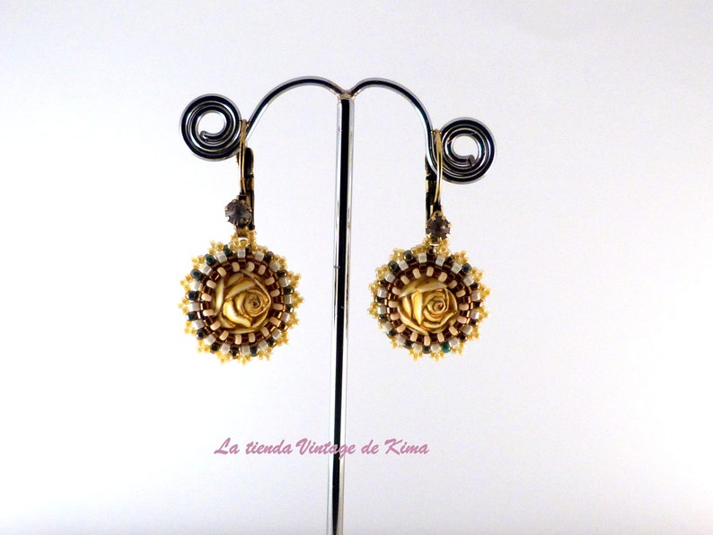 Dangly earrings rose sun afbeelding 4