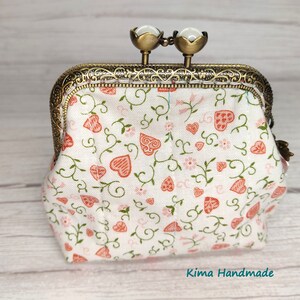 Square purse with hearts, round purse with hearts, wallet for her, women's wallet gift, Christmas gift for her or for you image 5