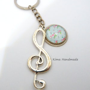 Keychain cameo music Ramillete flores