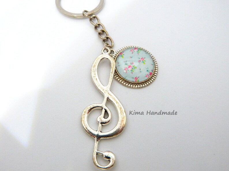 Keychain cameo music Ramillete flores