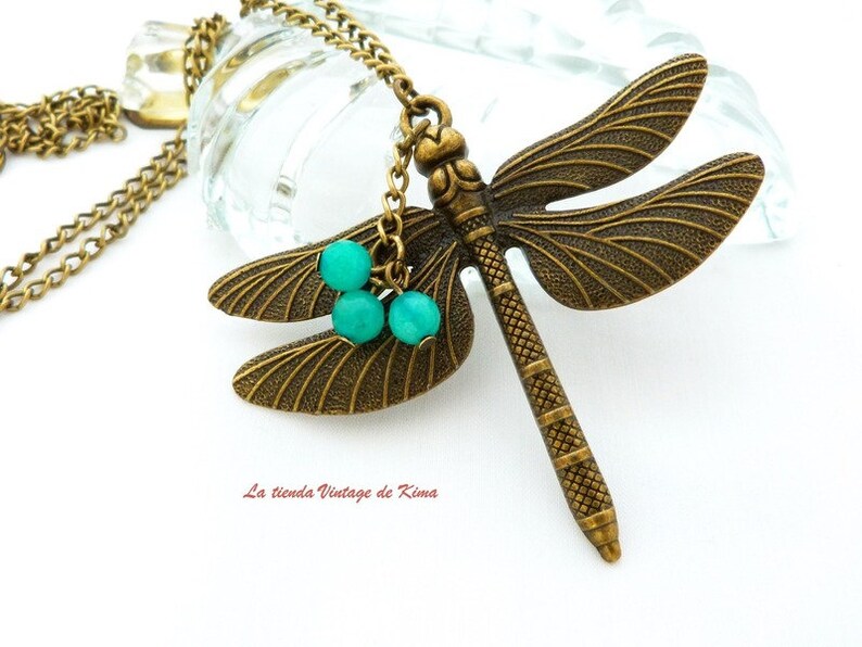 long Necklace big Dragonfly image 1