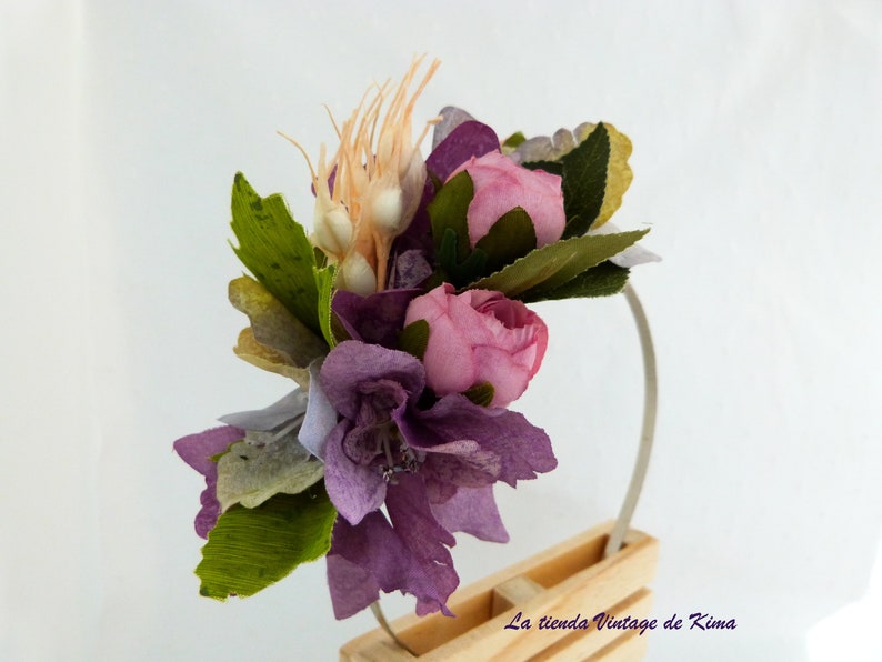 handmade tiara women tiara bridesmaids headband flower headband Flower tiara with fabric for brides perfect guest headband