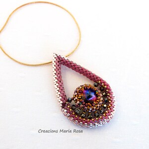 Teardrop pendant with Swarovski Crystal image 3