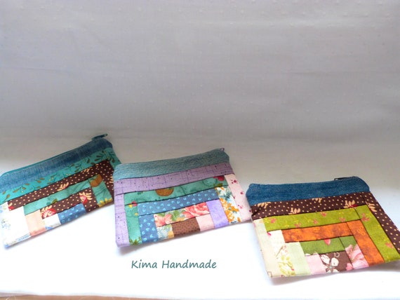 Monedero patchwork con cremallera new arrivals