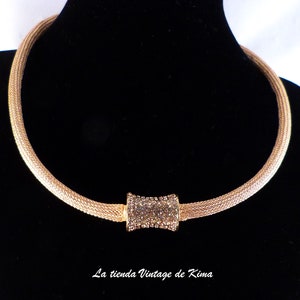 Women golden choker afbeelding 2