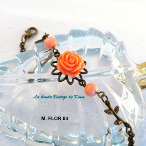 Vintage style bracelets with flowers 4 models M.FLOR 04