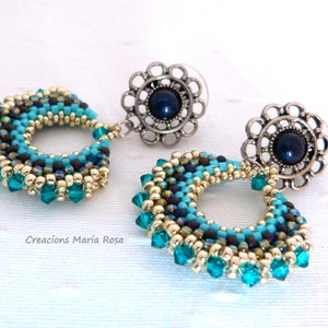 Earrings chandelier button pendants image 1