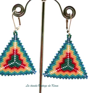 Boho earrings triangles image 2