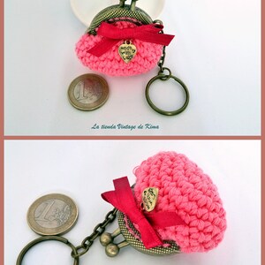 Key purse nozzle crochet Rose