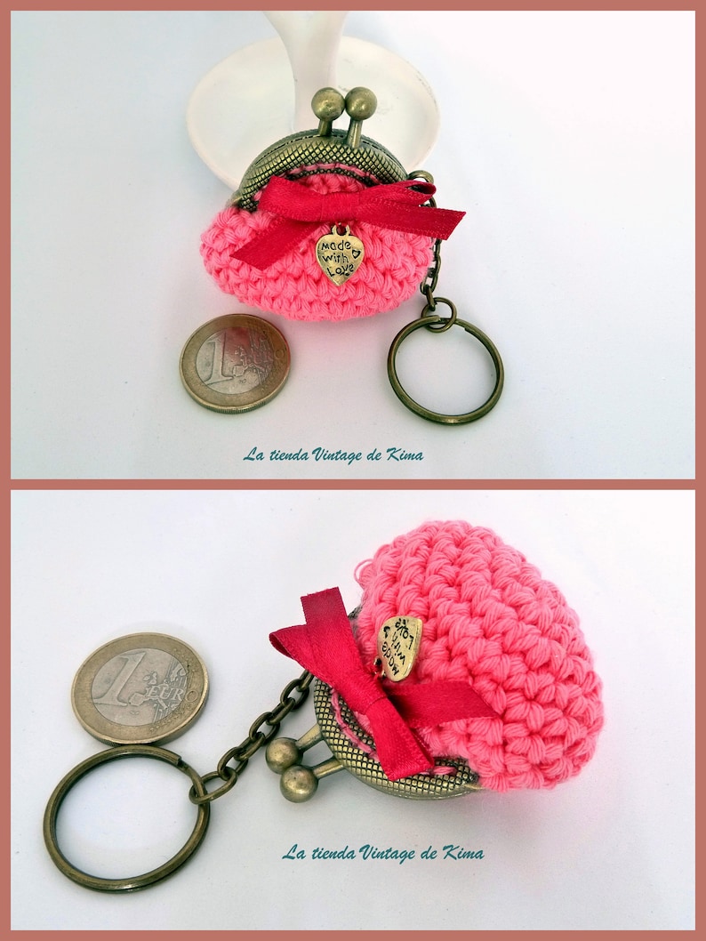 Key purse nozzle crochet Rose