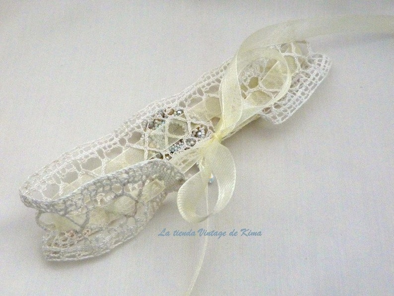 Necklace brides Swarovski Crystal and lace image 3